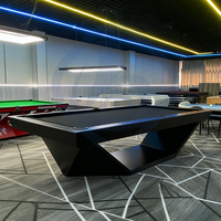 Table de billard avec logo personnalisé OEM ODM en bois massif avec plateau en ardoise convertible en table à manger gain de place pour la salle de jeux à domicile