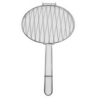 Grille de barbecue jetable ronde en acier inoxydable, résistante à la chaleur, portable, ignifuge, en treillis métallique, accessoire pour barbecue domestique, vente en gros