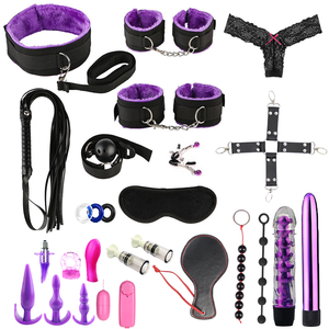 <span class=keywords><strong>Jeu</strong></span> pour adulte SM Sex Toys 7-26 Set Menottes de retenue et peluche Bondage BDSM <span class=keywords><strong>Couple</strong></span> Sex Dildo & Anal Plug pour femme - Product Image 2