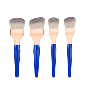 OEM Custom Face <strong>Makeup</strong> <strong>Brushes</strong> Large Slanted Rounded Double Dome <strong>Blender</strong> Flat <strong>Brush</strong> Synthetic Hair Plastic Handle Concealer - Product Image 1