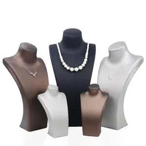 Foete Groothandel Lederen Sieraden Display Houder Stand Diy Custom Oorbel Ketting Lederen Houder Stand Sieraden Display