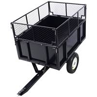 Remorque utilitaire Steeltreks Hardware Tools de 750 lb et 22 pieds cubes avec chariots de remorquage robustes pour pelouse, jardin et autres outils