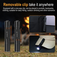 Para Boruit RJ13 Mini USB antorcha de alta potencia 500lm aleación de aluminio impermeable LED linterna táctica Flash luz lámpara de Camping