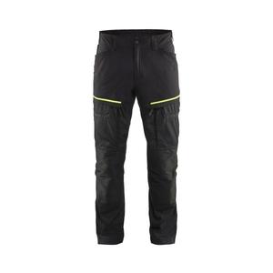 BLAKLADER - 145618459933D120 Service <b>trousers</b> with <b>stretch</b> <b>Black</b>/Yellow - EAN 7330509651353 WORK <b>TROUSERS</b> CARGO WORK <b>TROUSERS</b> - Product Image 1