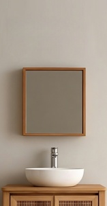 อ่างล้างหน้าเซรามิกแบบปรับแต่งได้สไตล์โฮมสเตย์สำหรับโรงแรม ตู้ห้องน้ำสไตล์ไม้ธรรมชาติ - Product Image 4