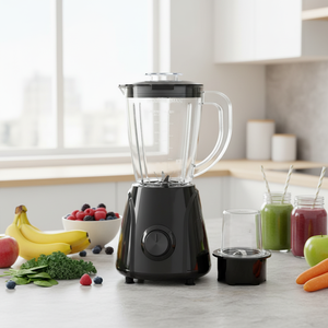 JIZYA Appareils électroménagers de cuisine, mini mixeur portable 2-en-1, capacité 1,4 L, 4 lames, 250 W, mixeur à fruits, presse-agrumes, moulin à épices - Product Image 5