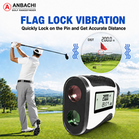Télémètre de golf GF-313 avec écran LCD, grossissement 7X, portée de 5 à 1500 m, verrouillage du mât, technologie laser, blanc et noir, pour utilisation en extérieur