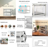 Enclos pour reptiles A4 empilable - Cabinet de bureau pour lézard léopard, gecko crêté et serpent de compagnie