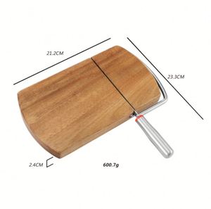 Planche à découper le fromage personnalisée en acier inoxydable neuf avec lame pour blocs de fromage, découpe sans effort, guillotine à saucisses et jambon - Product Image 4