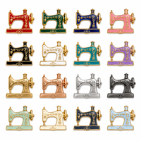 Spille personalizzate in smalto duro all'ingrosso, distintivi da bavero vintage a forma di macchina da cucire per sarti, regalo per stilisti di moda