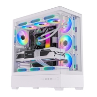 TB01White Mid Tower Gaming Computer Case Full View 360mm Radiator Support Wholesale Factory Direct