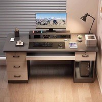 Bureau voor thuis, studentenbureau, bureau met lade en slot, eenvoudig computerbureau, bureau voor slaapkamer