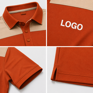 Polo de Golf Personalizado con Logotipo para Hombre, Bloques de Color, Contraste en el Pecho, Manga Corta, Tejido de Punto, Marca Privada, Fabricante OEM ODM - Product Image 4
