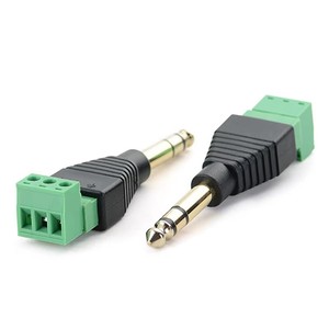 Enchufe de Audio estéreo a precio de fábrica, Conector de bloque de terminales de tornillo de 3 pines, adaptador DIY Balum de micrófono, enchufe hembra de 6,35mm - Product Image 1