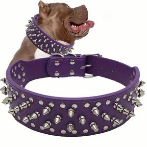 Vente en gros de collier de chien à pointes cloutées en cuir PU de luxe élégant pour <span class=keywords><strong>Pit</strong></span> <span class=keywords><strong>Bull</strong></span> - Product Image 3