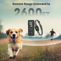 Tize innovador impermeable recargable perro sin golpes seguridad E-Collar 2600FT remoto perro entrenamiento Collar con pantalla LED