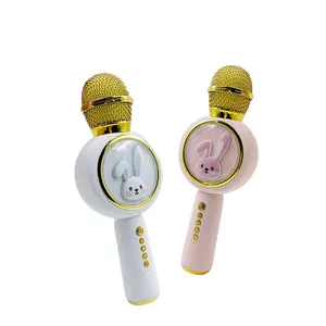 Lovely Cartoon Music Player Wireless Karaoke Microphone For Kids Music Toy Home KTV