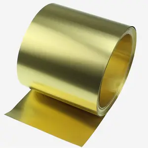 Manufacturer's Stock 0.4 * 1mm Copper Strip Soft Brass Strip Ultra-thin H68 Brass Foil Sheet