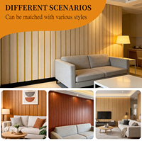 Paneles de Pared Interiores de PVC Integrados Modernos, Paneles Decorativos de Pared 3D Impermeables y Resistentes al Fuego