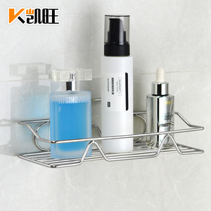 Stainless Steel Square Single Layer Wall Mounted Storage Rack Punch Free Kitchen Bathroom Organizer Shelf - Product Image 4