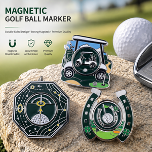 Creative Double-Sided Magnetic <b>Golf</b> Ball Marker Enamel Metal Design with Removable 25mm Marker for <b>Golf</b> Gifts - Product Image 1