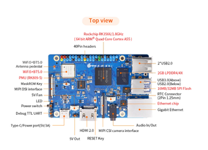 橙色Pi <span class=keywords><strong>3B</strong></span>单板计算机2gb/4gb/8GB内存1.8GHz RK3566芯片WIFI-BT 4k视频开发板橙色连接器 - Product Image 3
