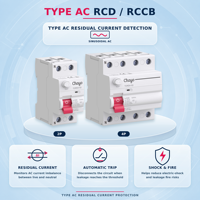 Interruptor Diferencial (RCD/RCCB) de 4 Polos, 400V, 6KA, Tipo AC, 30mA, 100mA, 300mA, para Riel DIN, de Cobre, para Paneles de Energía Comerciales, Chayo