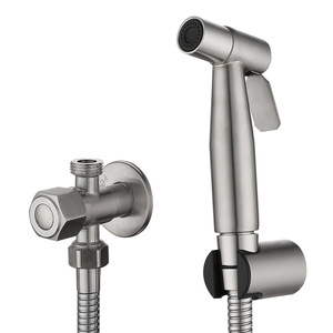 Ensemble de lavage pour toilettes Hemans en acier inoxydable 304 avec pistolet pulvérisateur, tuyau et buse de surpression pour bidet - Product Image 4