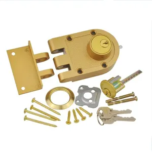 High Quality Rim Lock Manufacturers American Door Zamak Rim Lock Factory Price Zinc Alloy Security Lock