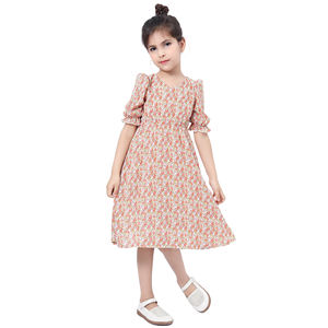 Vestido de Niña con Volantes Florales y Manga Media, Estilo Boutique, para Mayoreo, de 2 a 10 Años - Product Image 3