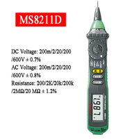 MASTECH MS8211D pengukur jenis Pena, Multimeter Digital gelang Uto DMM Multitester Tegangan Arus NCV Logic Dioda penguat