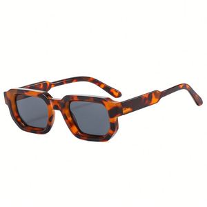 Gafas de Sol Cuadradas Vintage de Moda para Mujer 2025 con Logotipo Personalizado, Protección UV400, Color Azul Té, Estilo Punk - Product Image 6