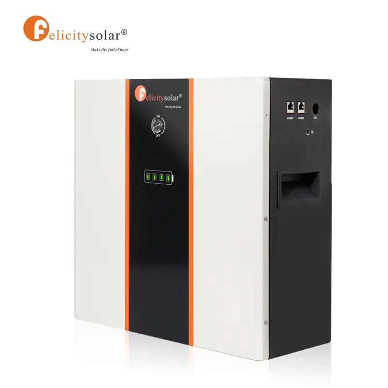 Felicity Solar 5KWH 10KWH LifePO4 Batterie au lithium 24V 48V Énergie solaire 200Ah Power Wall Lifepo4 Pack