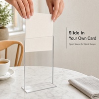 Support de signalisation en acrylique transparent de 2 mm d'épaisseur pour table, cadre de table vertical, porte-photo, porte-menu, léger, marque FYTY, modèle A-133