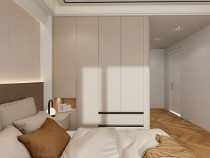 Armoire sur mesure à 6 portes, du <span class=keywords><strong>sol</strong></span> au plafond, sans poignées, meuble de rangement moderne pour chambre à coucher - Product Image 3