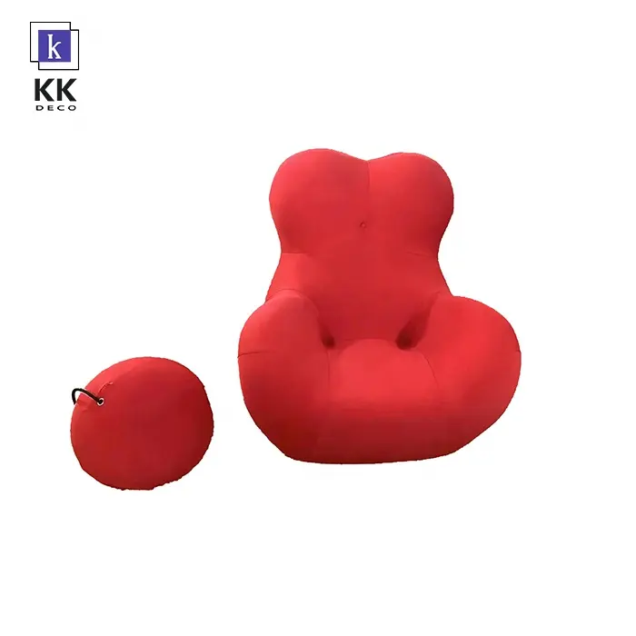 Hot sale two pieces lounge chair fabric laying bean bag wholesale large lazy sofa chair