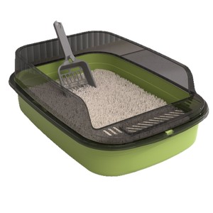 Extra Large Semi-Enclosed <b>Cat</b> <b>Litter</b> Box Thickened Splash Proof Odor Control Rectangle Pet Supplies For <b>Cats</b> And Dogs - Product Image 1
