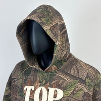 Sweat-shirt boxy en coton épais French Terry avec appliqué personnalisé, motif camouflage Real Tree, pour homme