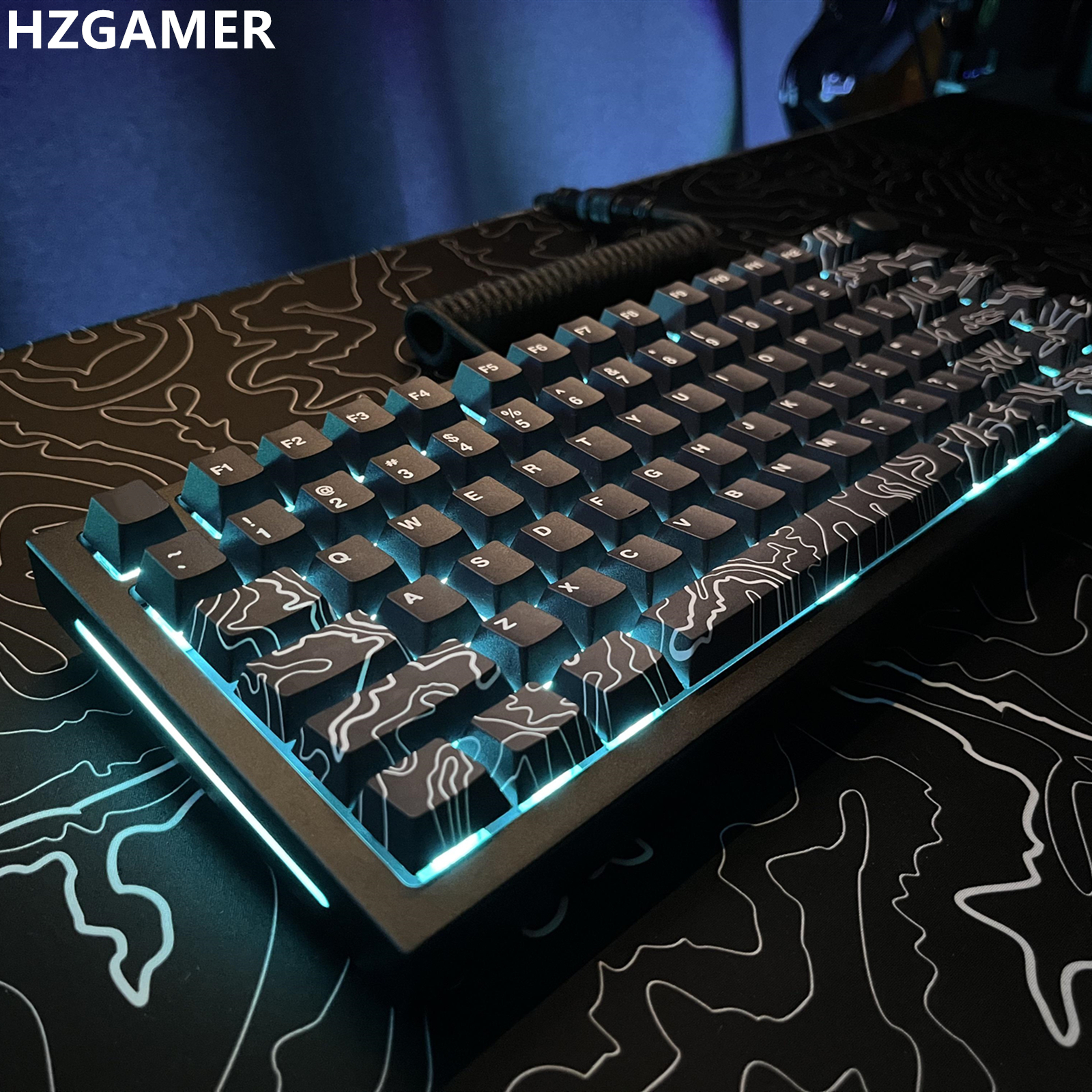 HZGAMER Personalize Seu Design para Teclado Mecânico, Keycaps Personalizados/Mouse Pad/Teclado, Sublimação DIY Keycaps PBT Em Branco