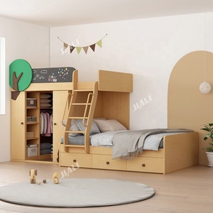 Ensemble de chambre à coucher en bois pour enfants, Design <span class=keywords><strong>Original</strong></span>, <span class=keywords><strong>lit</strong></span> superposé à deux niveaux pour garçons - Product Image 6