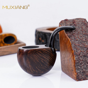 MUXIANG Briar Wood Tobacco Pipe Bent Shape Handmade Smoking Pipe For Men Gift - Product Image 2