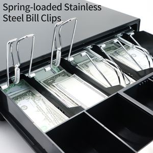 GTCODESTAR-Cajón de caja de metal para caja registradora con cerradura, sistema Pos de 4 billetes, 5 monedas, Mostrador de venta al por menor, caja de acero - Product Image 6