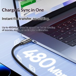 Câble de charge rapide numérique tressé 4-en-1 240W avec affichage numérique, longueur étendue de 1,5 mètre, compatible pour le transfert de données - Product Image 4