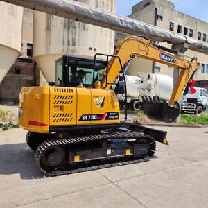 Mini-excavatrice sur chenilles hydraulique SY75Cpro 7,35t, machine de construction haute efficacité, moteur Isuzu, capacité de la benne de 0,28 m³ - Product Image 5