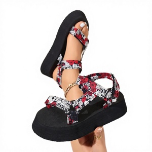Custom Logo Summer Autumn Woman Beach Jelly Waterproof Anti Slip Flat Casual PVC Platform <b>Sandals</b> Plus Size - Product Image 2
