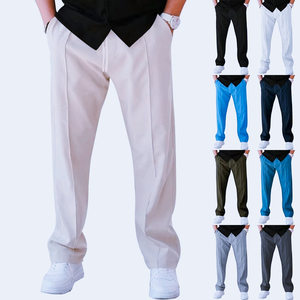 Benutzerdefiniertes Logo-Etikett Herren Freizeithosen Locker Geschnittene Gerade Beine Übergrößen Sport-Jogginghosen Streetwear WL 967479 HHJ - Product Image 1