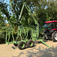 Remorque de bois de forêt de rondin de vélo de quad de machines de sylviculture avec la grue pour le tracteur UTV,ATV