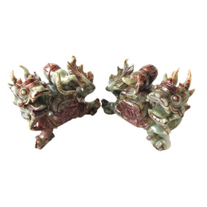 Caliente Seting 20 cm Dragón de Jade tortuga verde estatua Feng Shui regalo - Product Image 2
