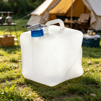 Sac de stockage d'eau pliable portable, sac d'eau en plastique pliable avec poignée, conteneur d'eau pour le camping en plein air