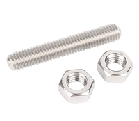304 Stainless Steel Threaded Rod, Full-threaded Bolt, Nut Set, Threaded Bar, Screw Combination, Stud